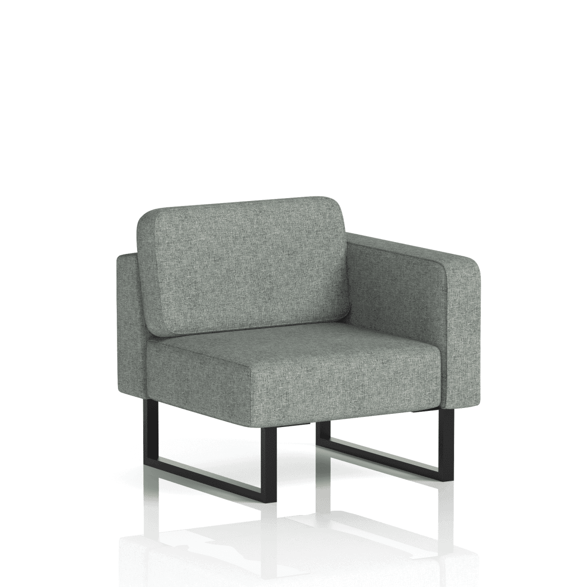 Brixworth Modular Seating Left Unit Prime Band 1 - Rivet Black