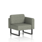 Brixworth Modular Seating Left Unit Vitreous Band 1 - Rivet Black