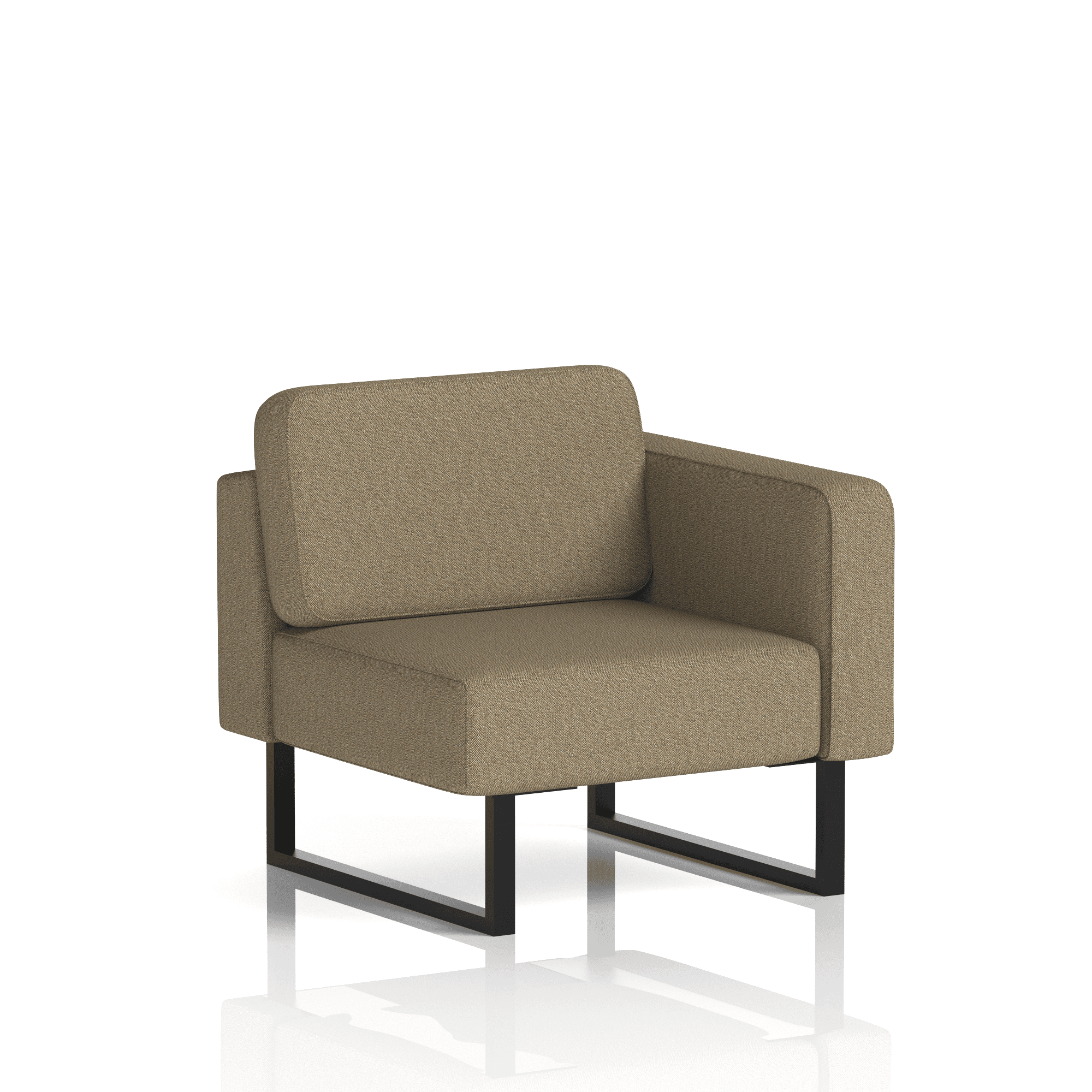 Brixworth Modular Seating Left Unit Bank Band 3 - Main Line Flax Black