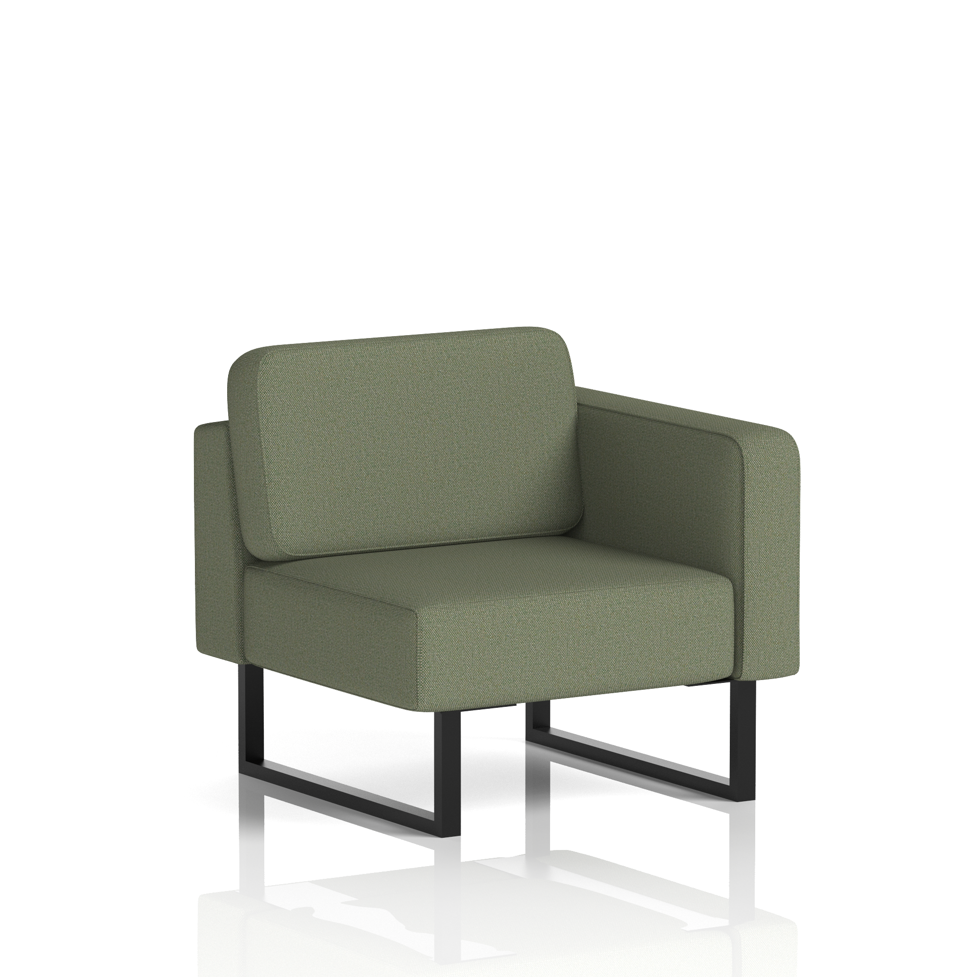 Brixworth Modular Seating Left Unit Monument Band 3 - Main Line Flax Black