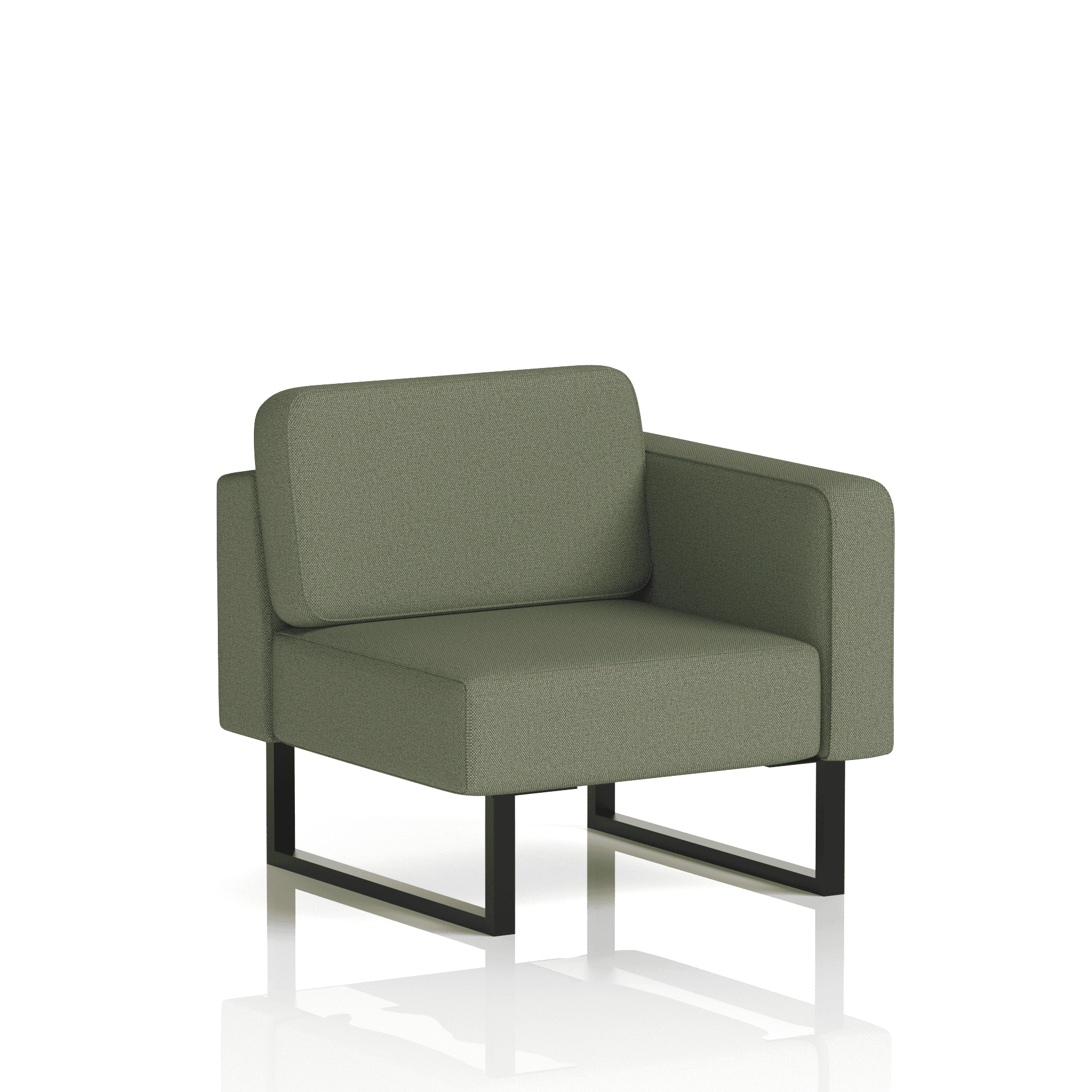 Brixworth Modular Seating Left Unit Monument Band 3 - Main Line Flax Black