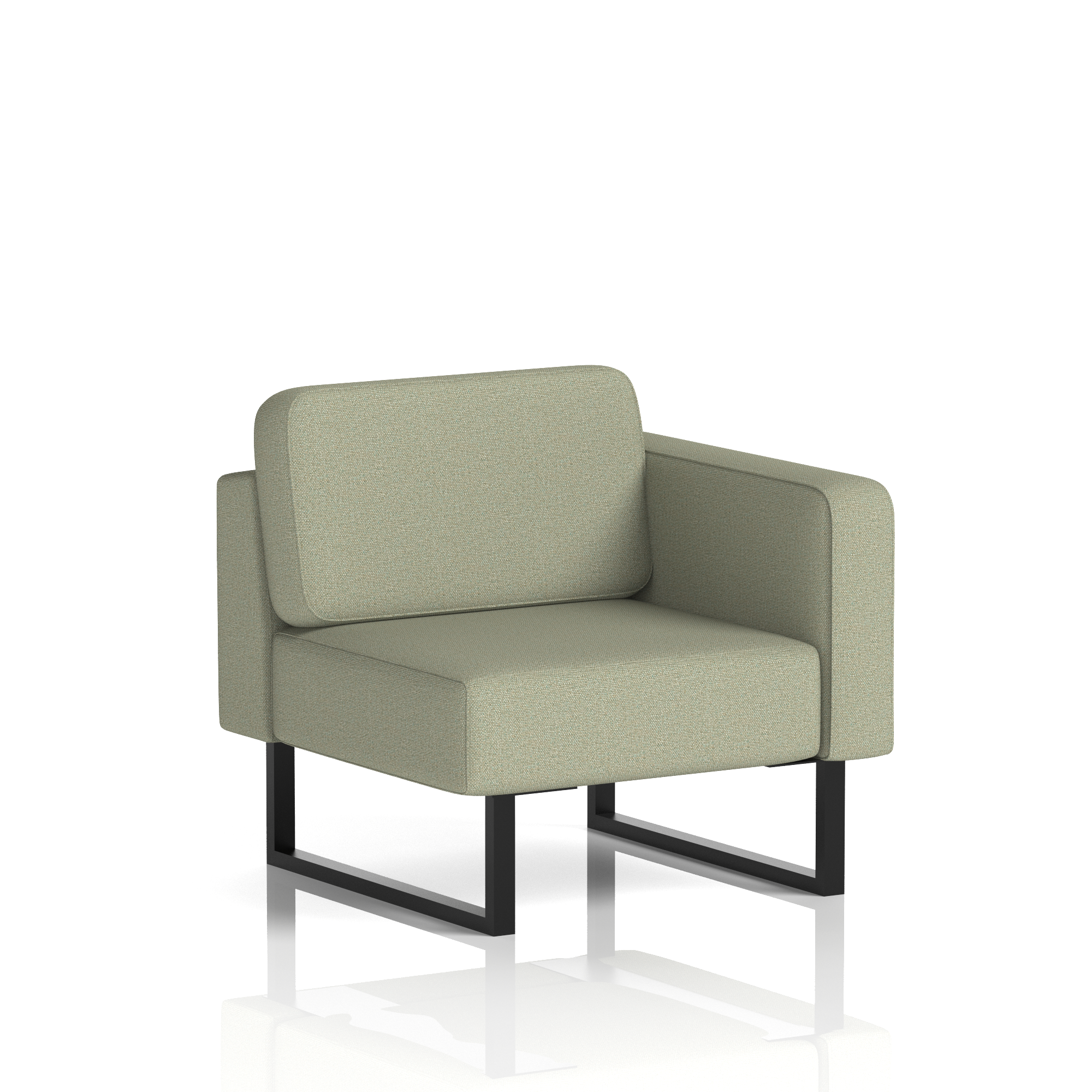 Brixworth Modular Seating Left Unit Newbury Band 3 - Main Line Flax Black