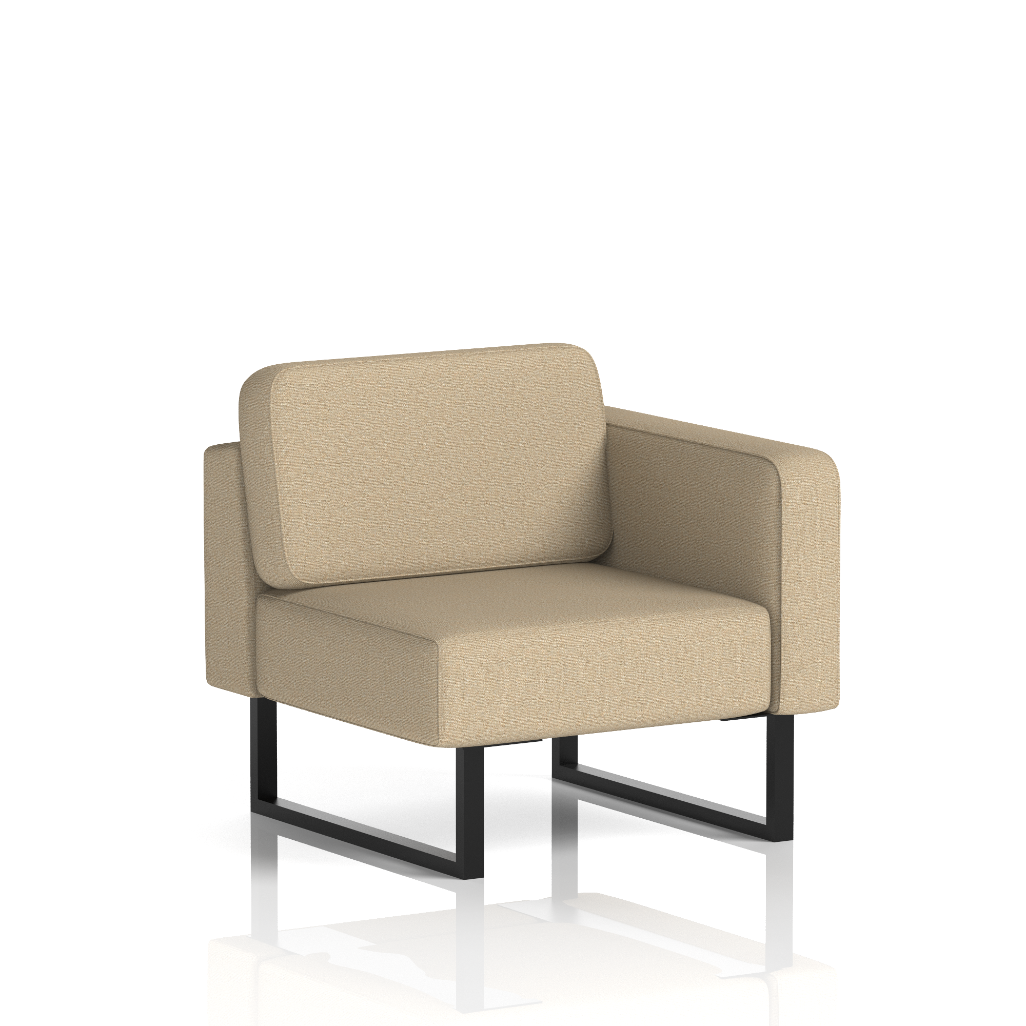 Brixworth Modular Seating Left Unit Upminster Band 3 - Main Line Flax Black