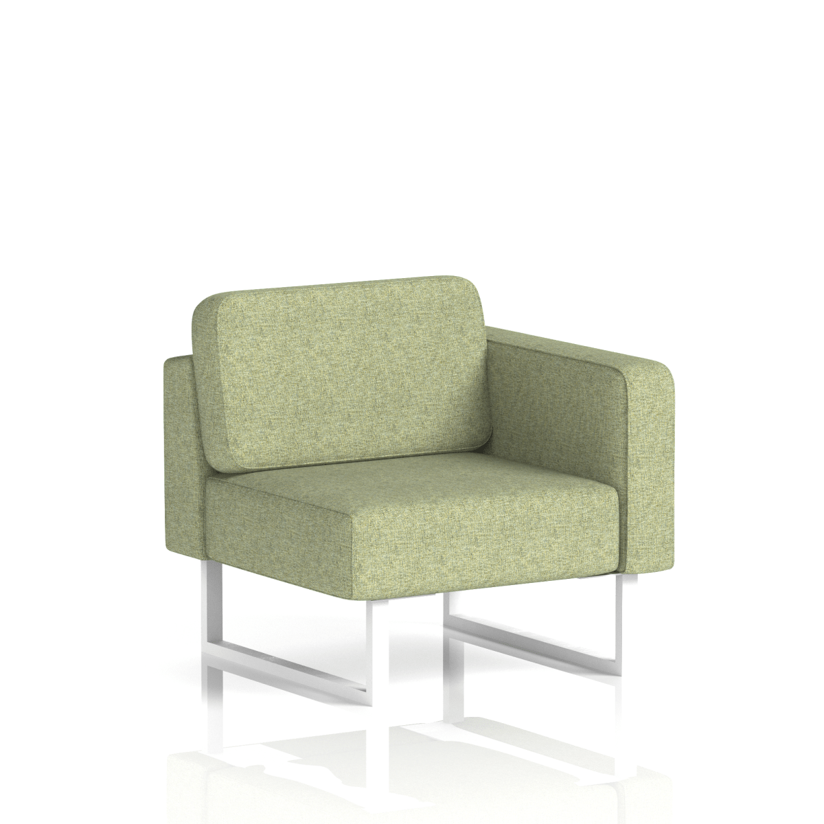 Brixworth Modular Seating Left Unit Burnish Band 1 - Rivet White