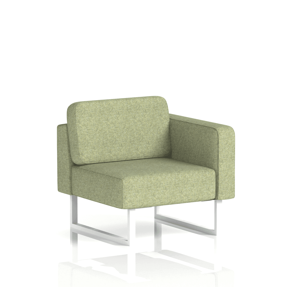 Brixworth Modular Seating Left Unit Burnish Band 1 - Rivet White
