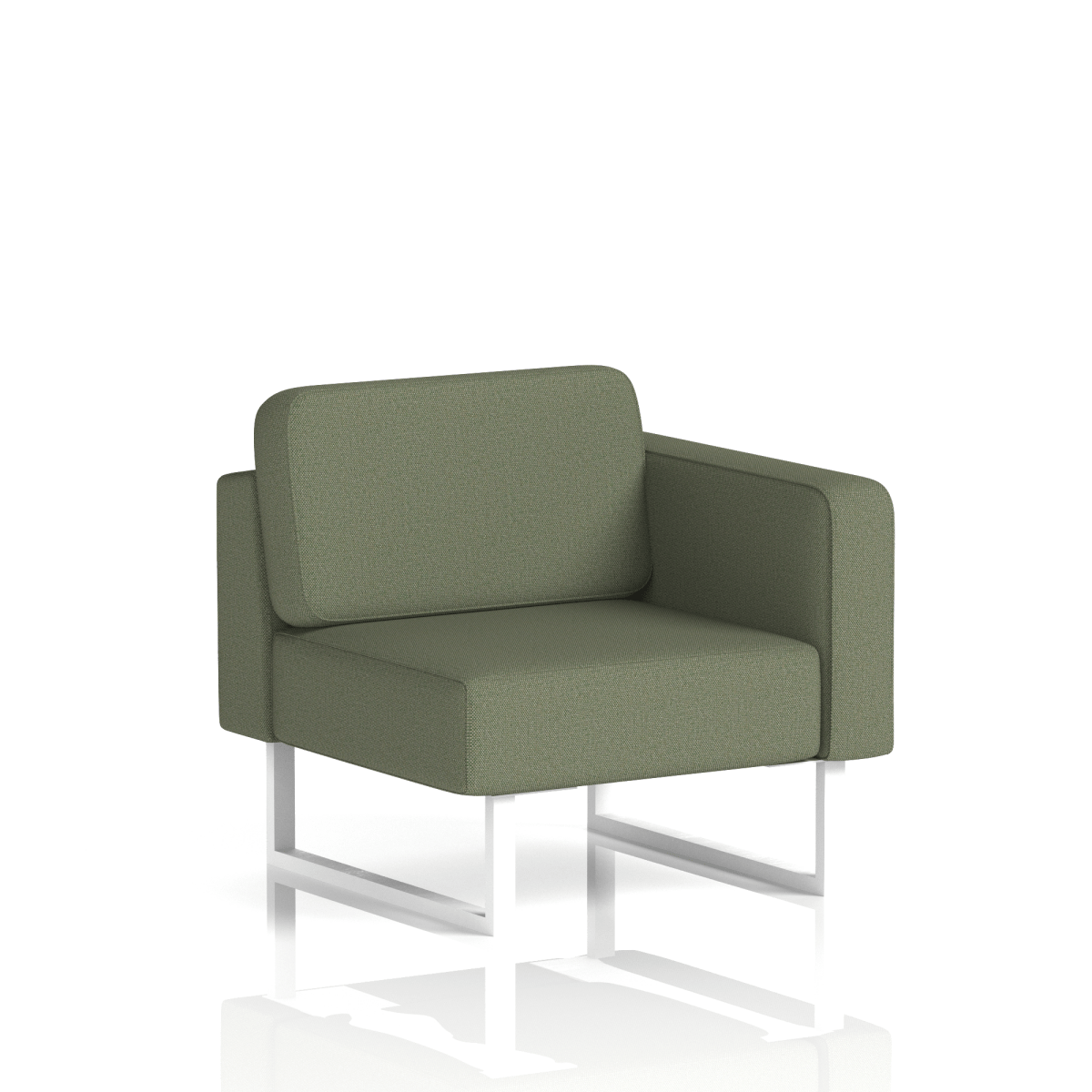 Brixworth Modular Seating Left Unit Monument Band 3 - Main Line Flax White