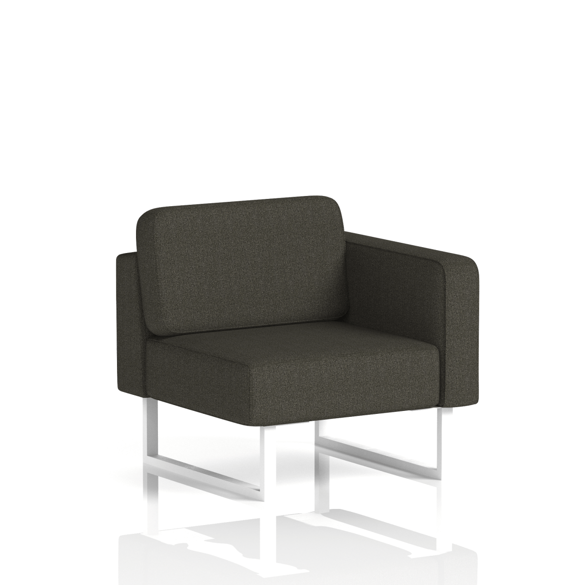 Brixworth Modular Seating Left Unit Temple Band 3 - Main Line Flax White