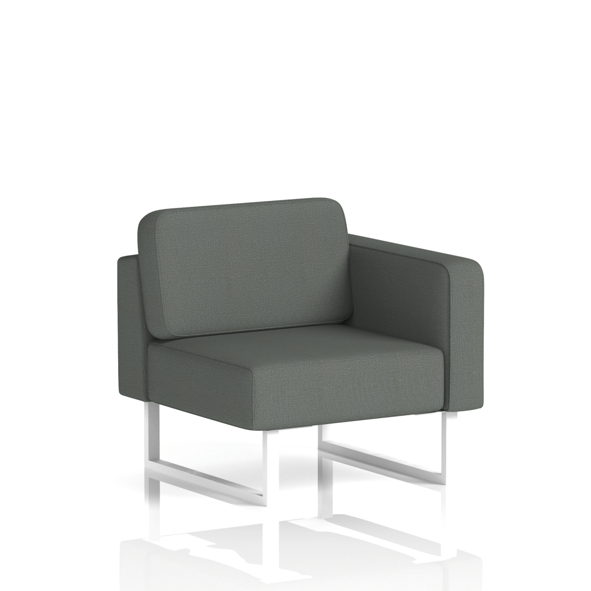 Brixworth Modular Seating Left Unit Kobe Band 5 - Sumi White