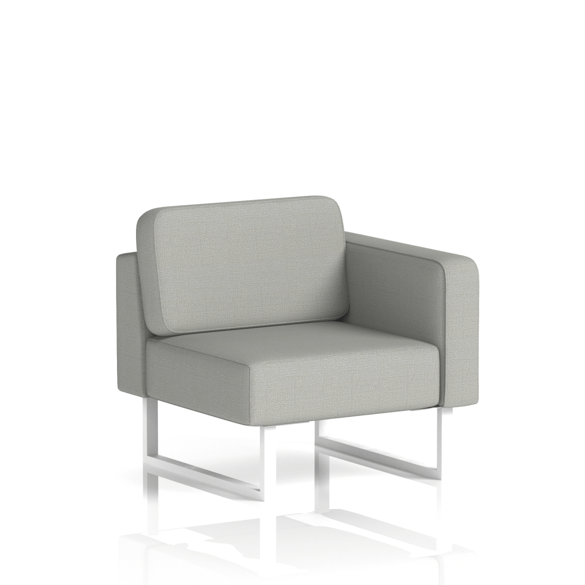 Brixworth Modular Seating Left Unit Tokyo Band 5 - Sumi White
