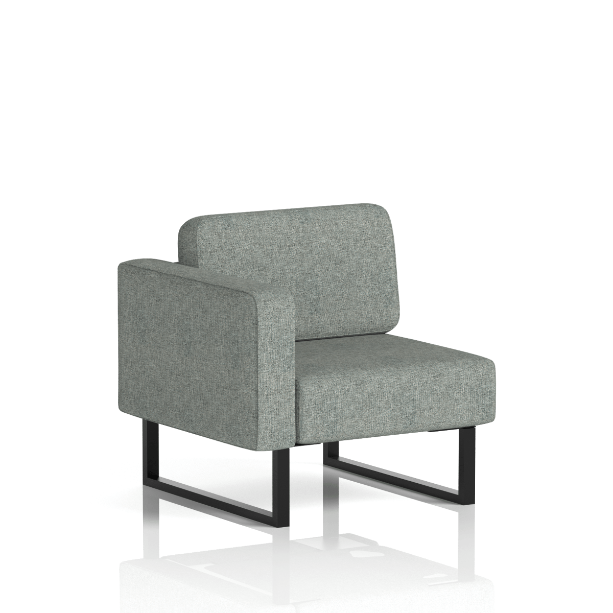 Brixworth Modular Seating Right Unit Vitreous Band 1 - Rivet Black