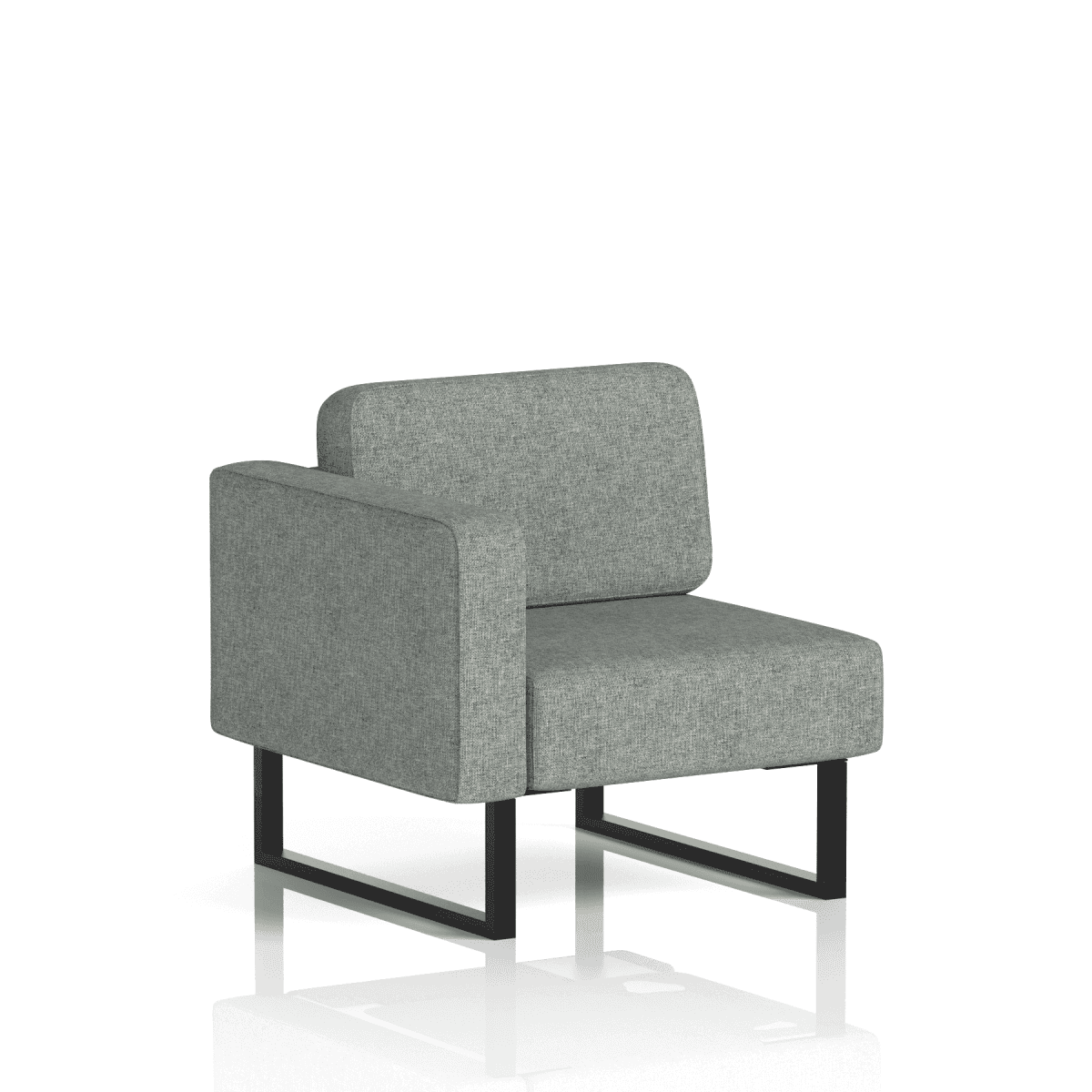 Brixworth Modular Seating Right Unit Vitreous Band 1 - Rivet Black