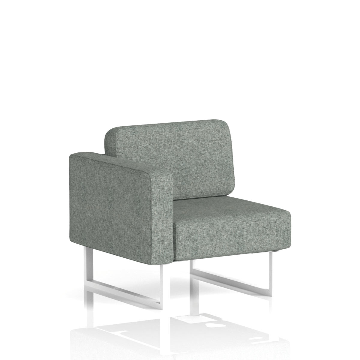 Brixworth Modular Seating Right Unit Charcoal Band 1 - Rivet Black