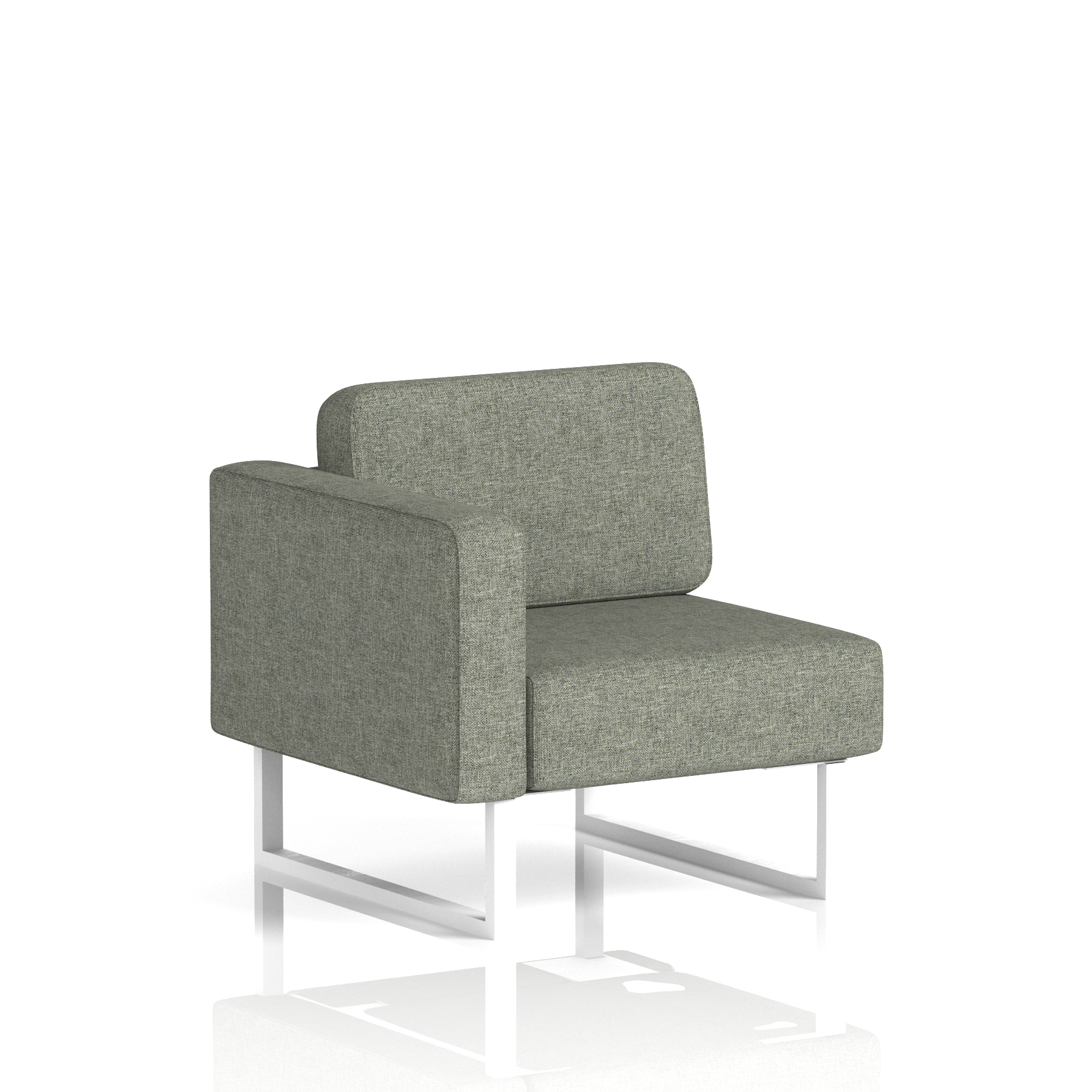 Brixworth Modular Seating Right Unit Vitreous Band 1 - Rivet White