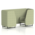 Brixworth Booth With Black Legs in Single Tone 4 Seater Burnish Panels And Sofa Band 1 - Rivet