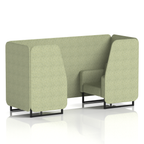 Brixworth Booth With Black Legs in Single Tone 4 Seater Burnish Panels And Sofa Band 1 - Rivet