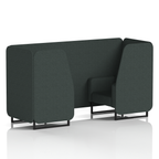 Brixworth Booth With Black Legs in Single Tone 6 Seater Burnish Panels And Sofa Band 1 - Rivet