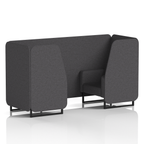 Brixworth Booth With Black Legs in Single Tone 2 Seater Crucible Panels And Sofa Band 1 - Rivet