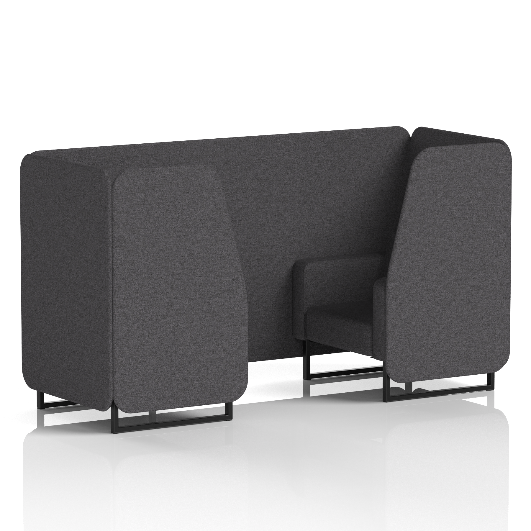 Brixworth Booth With Black Legs in Single Tone 2 Seater Crucible Panels And Sofa Band 1 - Rivet