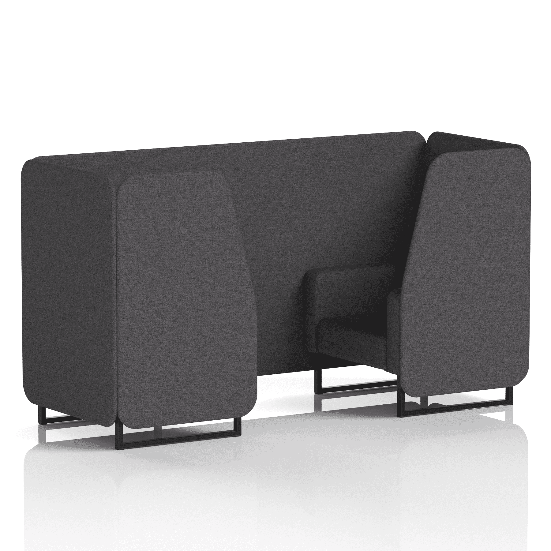Brixworth Booth With Black Legs in Single Tone 2 Seater Crucible Panels And Sofa Band 1 - Rivet
