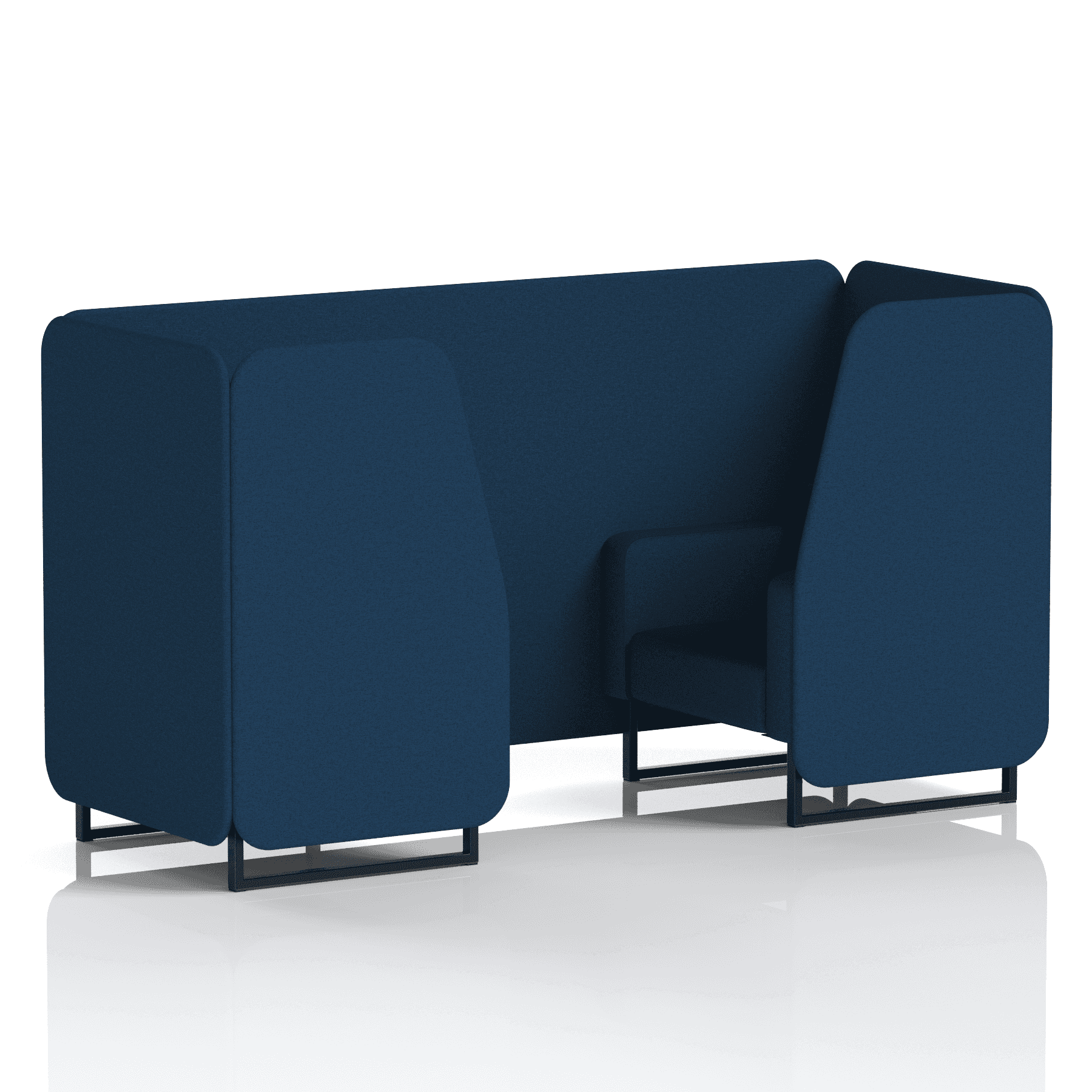 Brixworth Booth With Black Legs in Single Tone 4 Seater Crucible Panels And Sofa Band 1 - Rivet