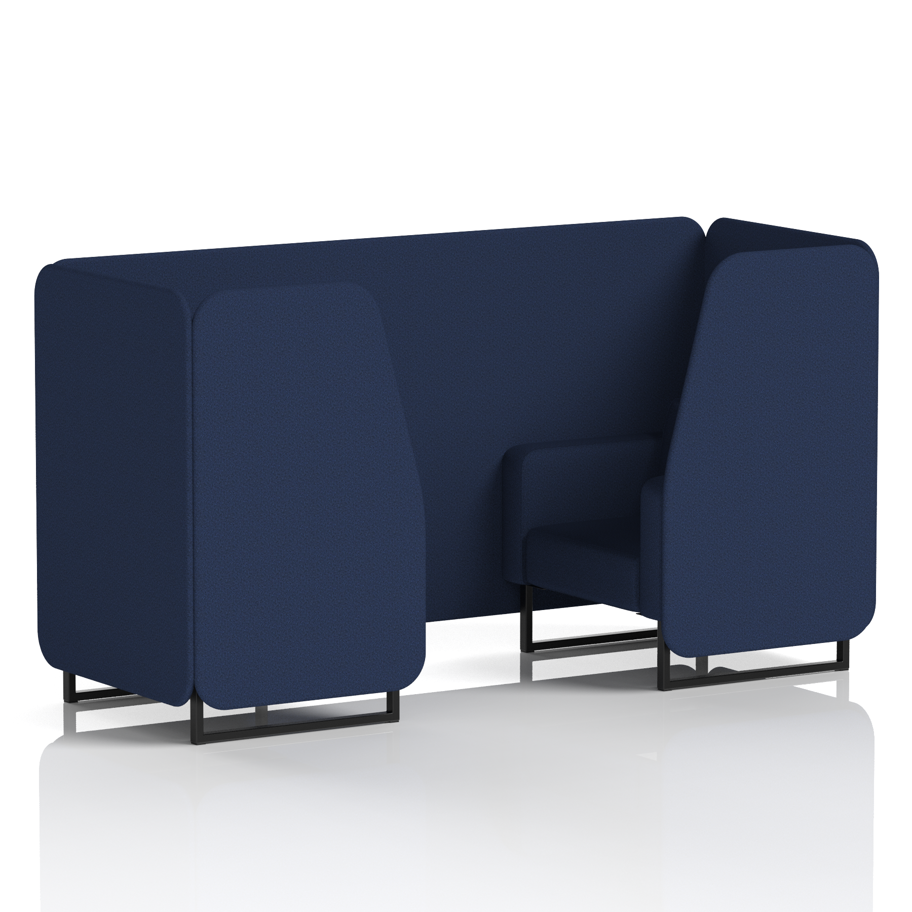 Brixworth Booth With Black Legs in Single Tone 4 Seater Arithmetic Panels And Sofa Band 2 - X2