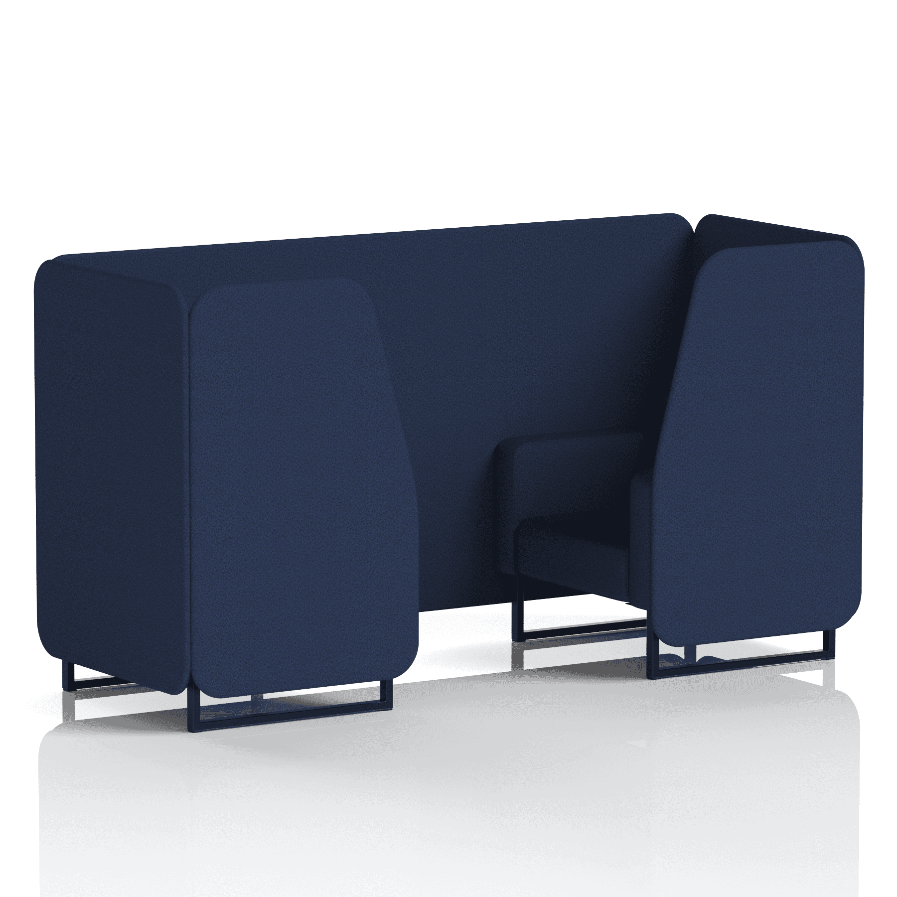 Brixworth Booth With Black Legs in Single Tone 4 Seater Arithmetic Panels And Sofa Band 2 - X2