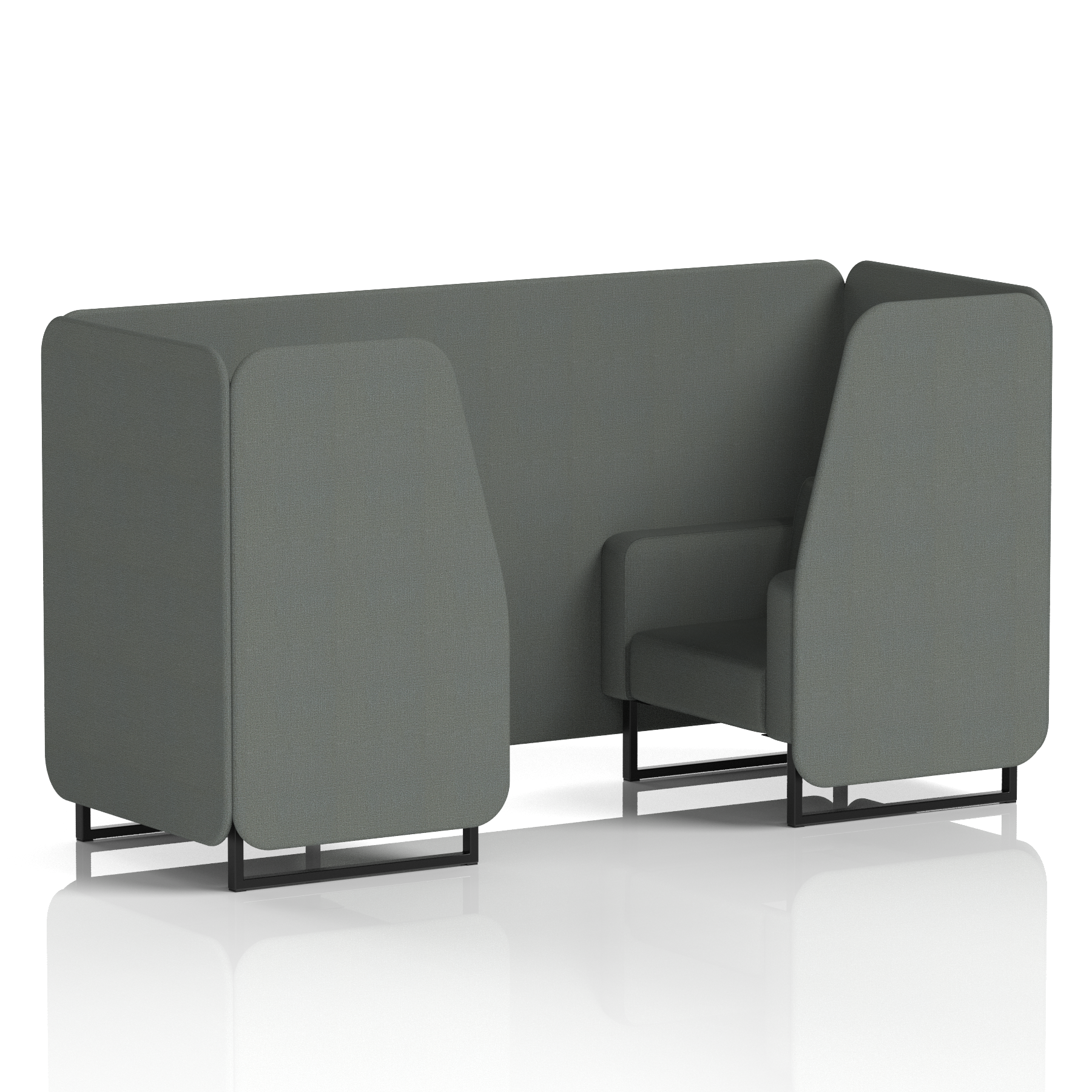 Brixworth Booth With Black Legs in Single Tone 4 Seater Diameter Panels And Sofa Band 2 - X2