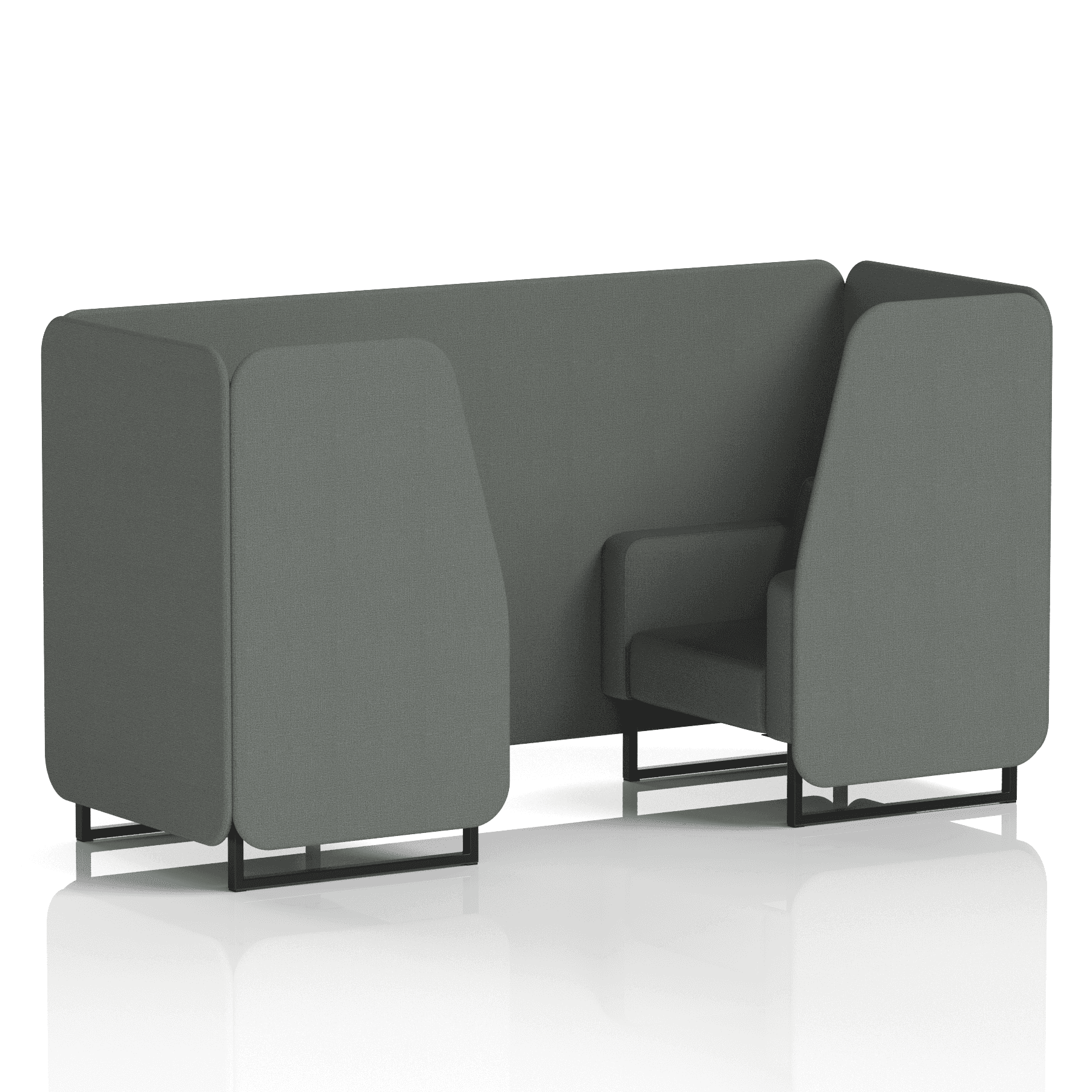 Brixworth Booth With Black Legs in Single Tone 4 Seater Diameter Panels And Sofa Band 2 - X2