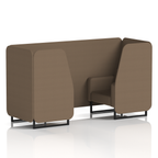 Brixworth Booth With Black Legs in Single Tone 6 Seater Diameter Panels And Sofa Band 2 - X2
