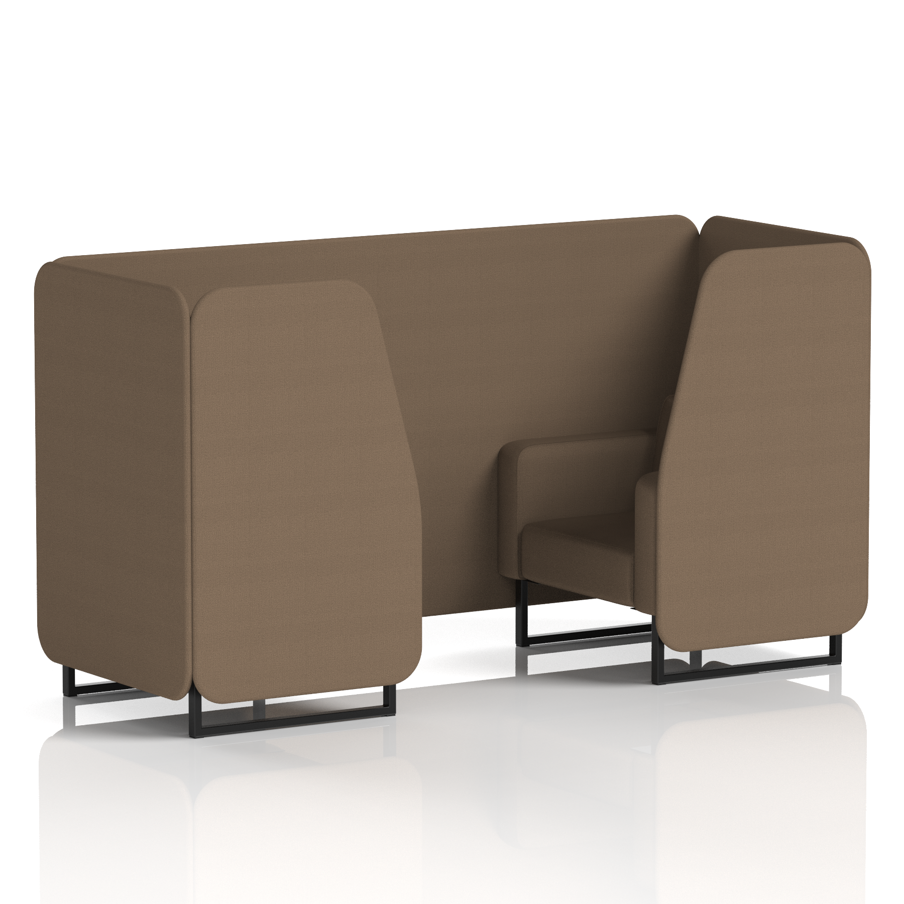 Brixworth Booth With Black Legs in Single Tone 6 Seater Diameter Panels And Sofa Band 2 - X2