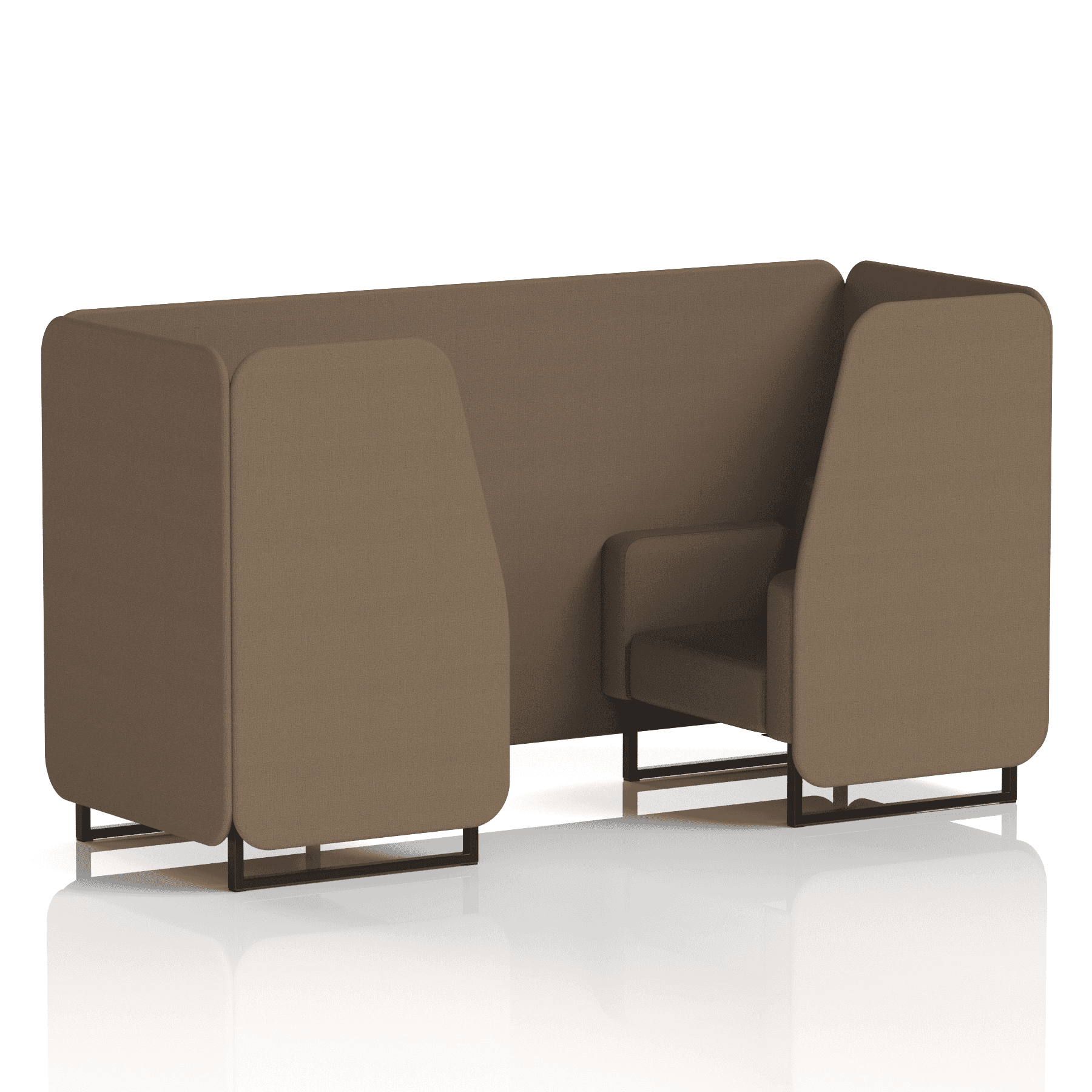 Brixworth Booth With Black Legs in Single Tone 6 Seater Diameter Panels And Sofa Band 2 - X2