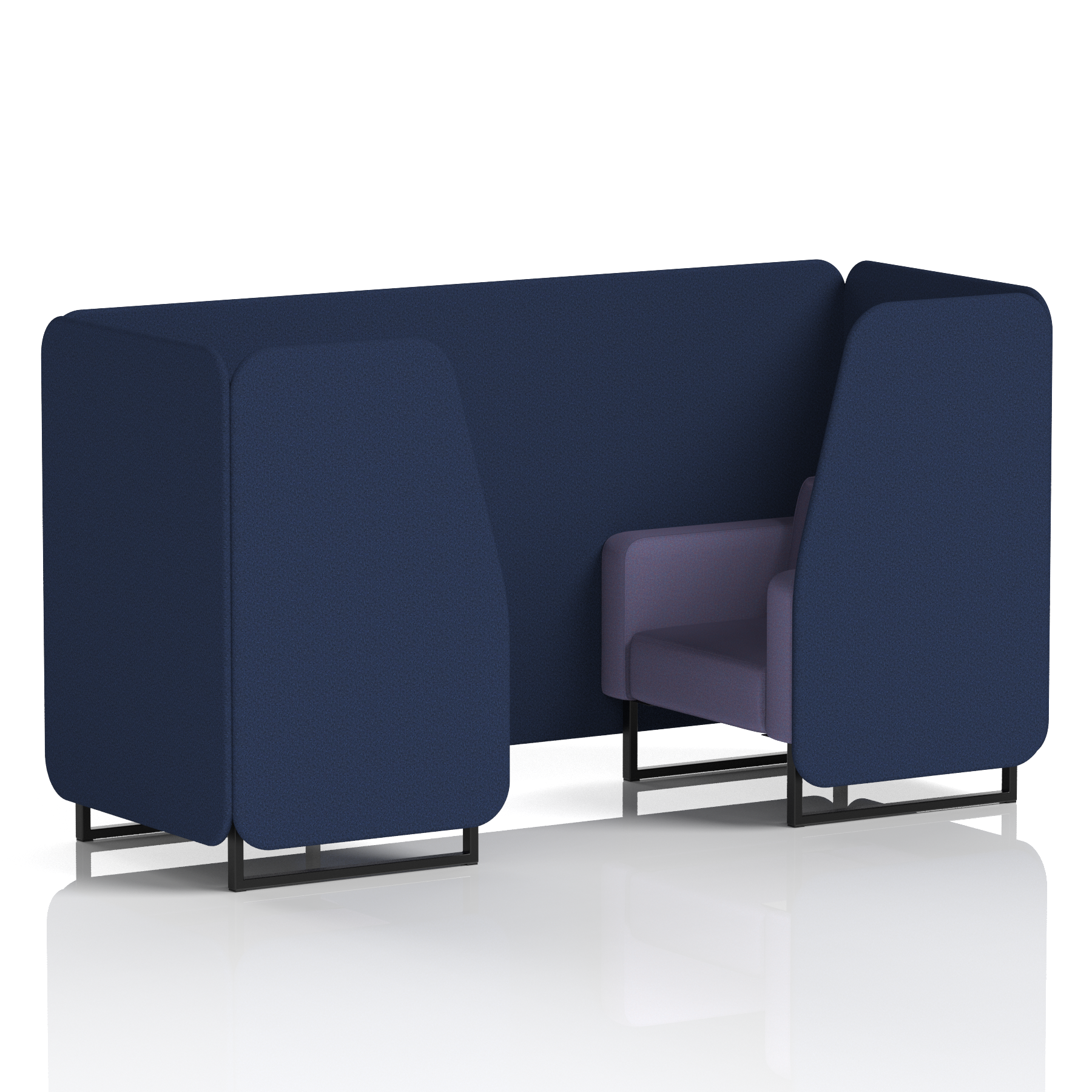 Brixworth Booth With Black Legs in Two Tone 4 Seater Arithmetic Panels And Number Sofa Band 2 - X2