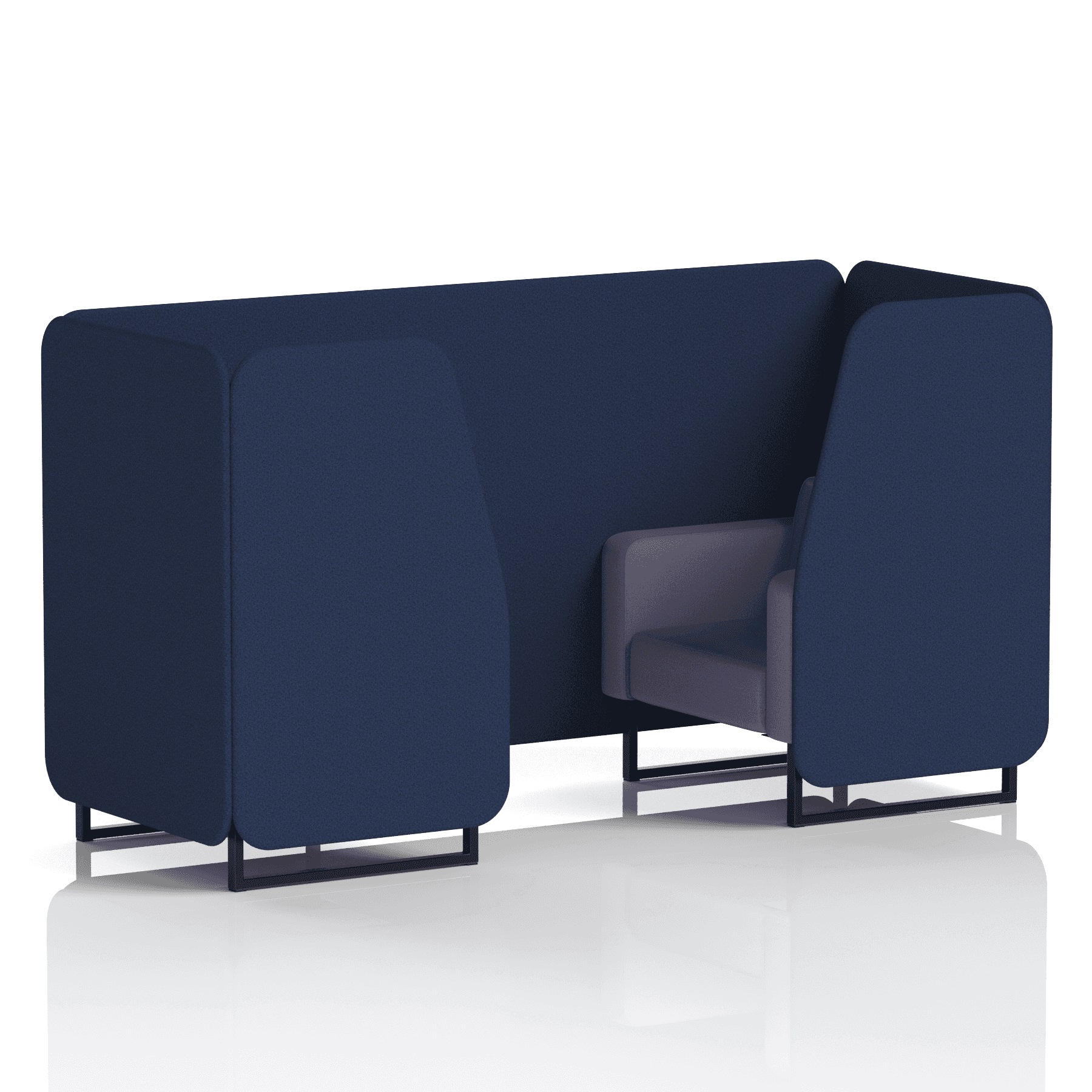 Brixworth Booth With Black Legs in Two Tone 4 Seater Arithmetic Panels And Number Sofa Band 2 - X2