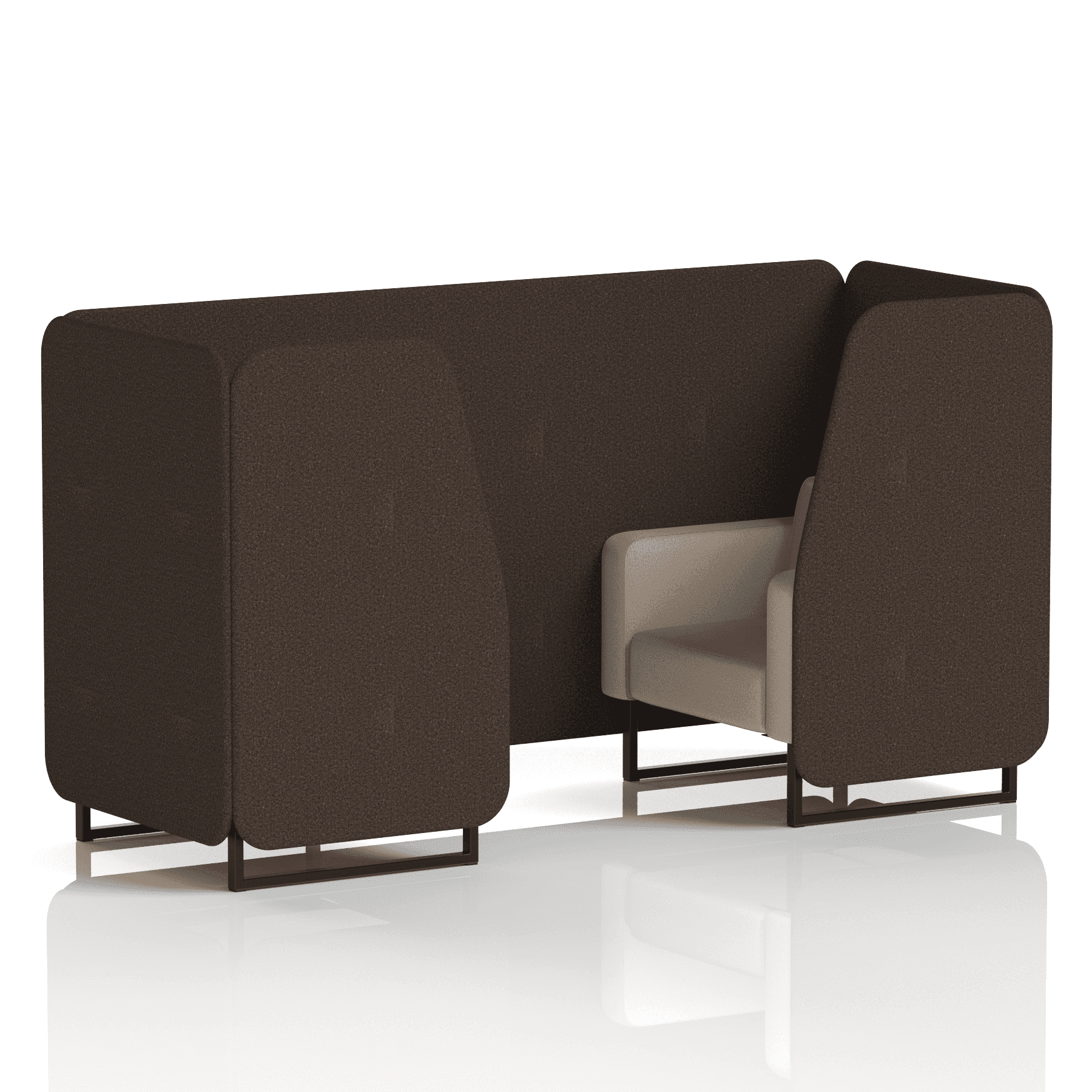 Brixworth Booth With Black Legs in Two Tone 6 Seater Calculus Panels And Polygon Sofa Band 2 - X2