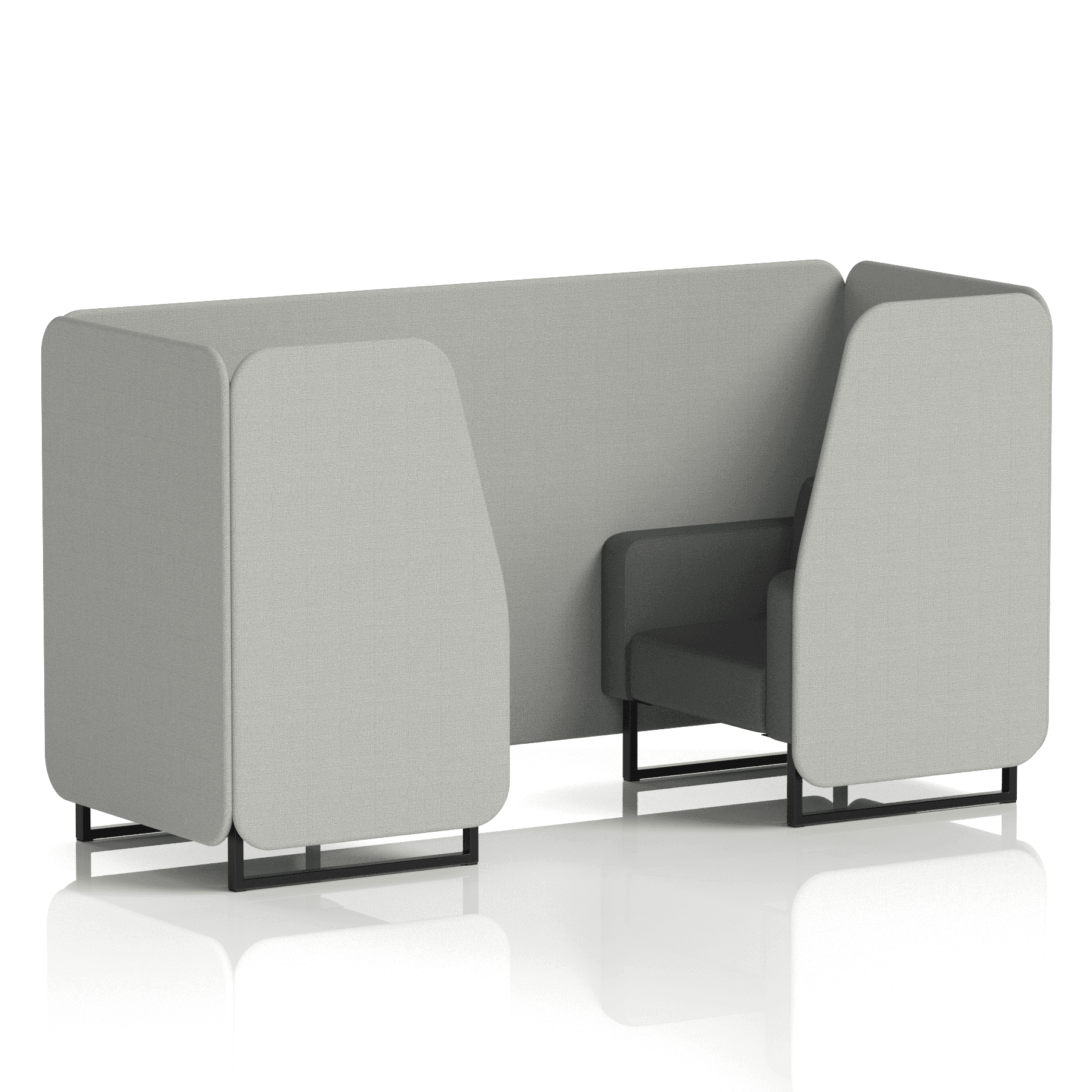 Brixworth Booth With Black Legs in Two Tone 2 Seater Number Panels And Arithmetic Sofa Band 2 - X2