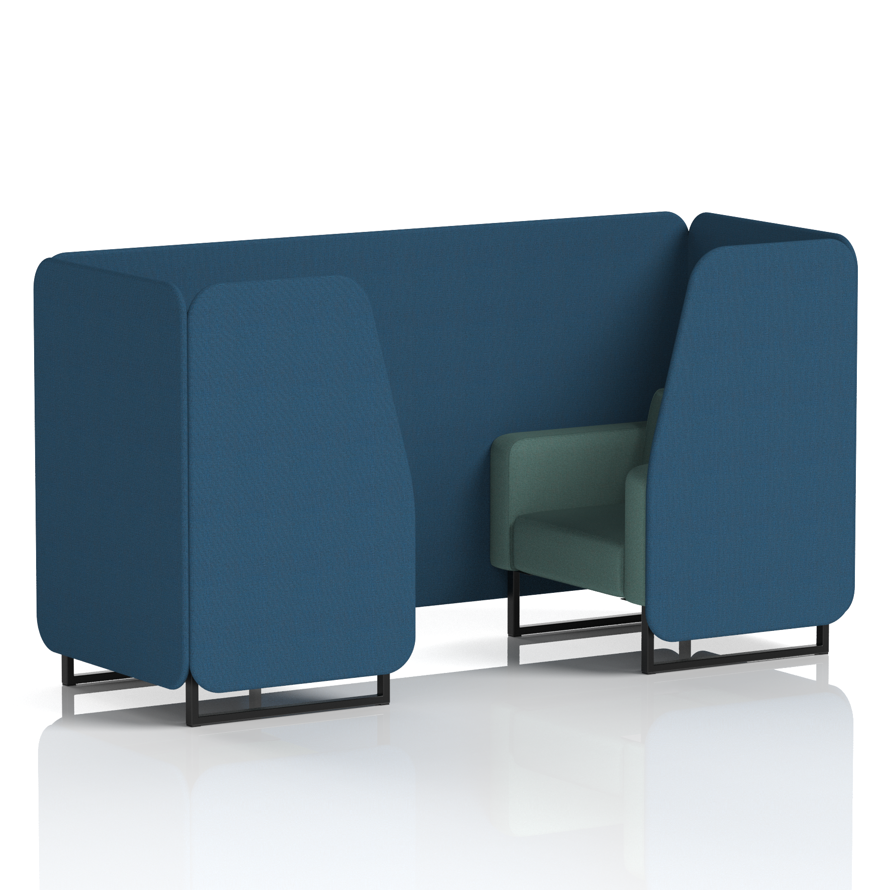 Brixworth Booth With Black Legs in Two Tone 4 Seater Number Panels And Arithmetic Sofa Band 2 - X2