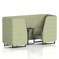 Brixworth Booth With Black Legs And Black Table In Single Tone 4 Seater Burnish Panels And Sofa Band 1 - Rivet