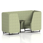 Brixworth Booth With Black Legs And Black Table In Single Tone 4 Seater Burnish Panels And Sofa Band 1 - Rivet