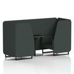 Brixworth Booth With Black Legs And Black Table In Single Tone 6 Seater Burnish Panels And Sofa Band 1 - Rivet