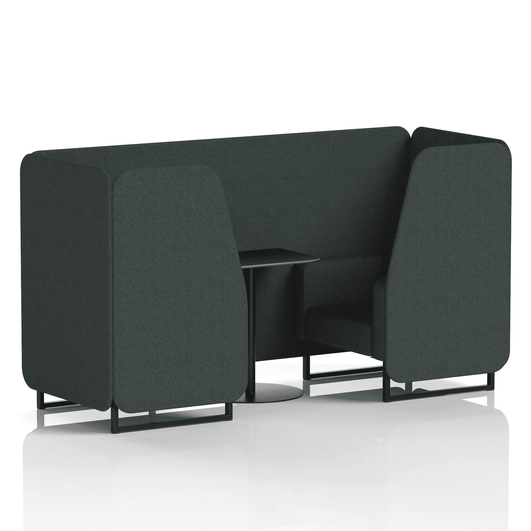 Brixworth Booth With Black Legs And Black Table In Single Tone 6 Seater Burnish Panels And Sofa Band 1 - Rivet