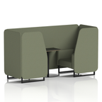 Brixworth Booth With Black Legs And Black Table In Single Tone 4 Seater Prime Panels And Sofa Band 1 - Rivet