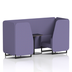Brixworth Booth With Black Legs And Black Table In Single Tone 2 Seater Calculus Panels And Sofa Band 2 - X2