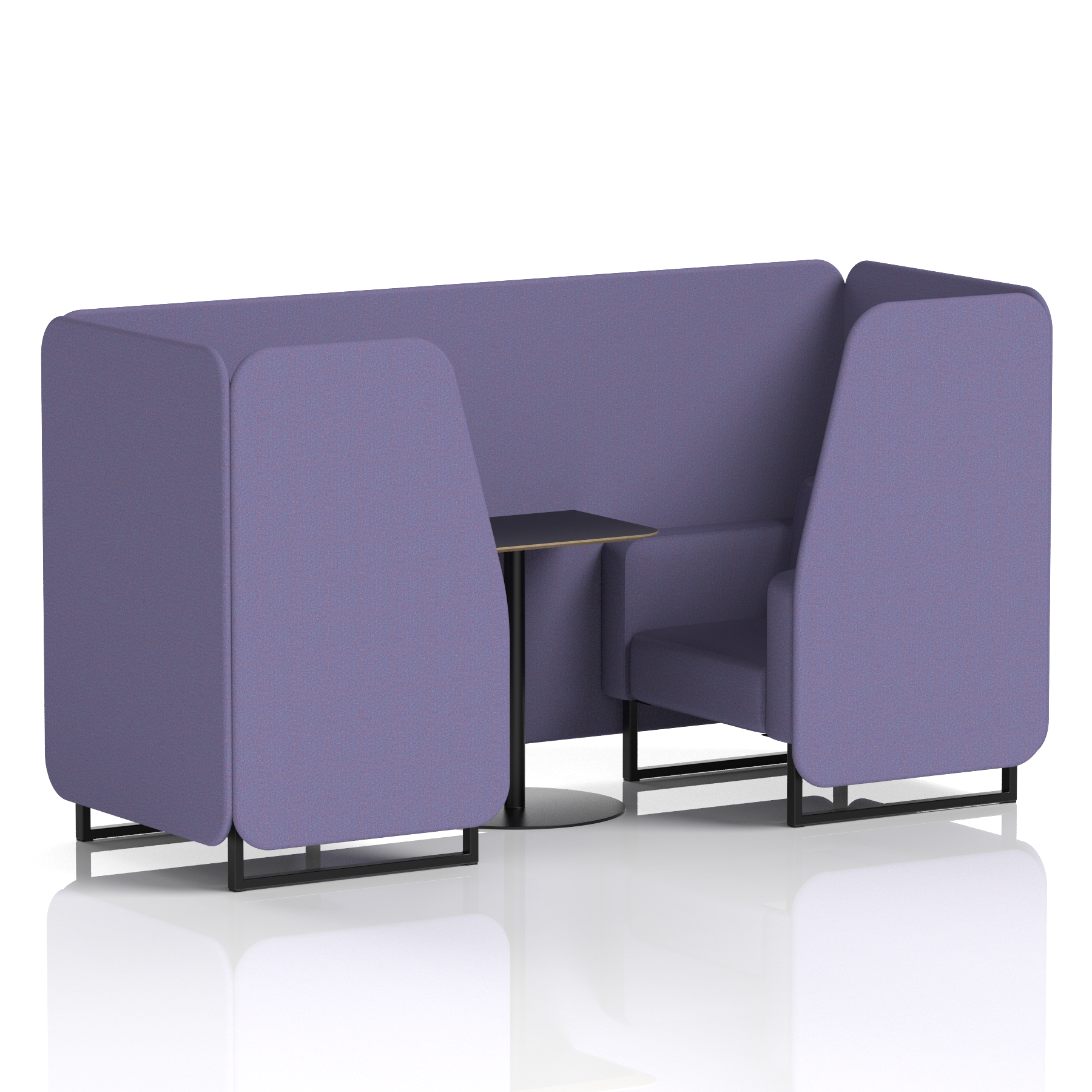 Brixworth Booth With Black Legs And Black Table In Single Tone 2 Seater Calculus Panels And Sofa Band 2 - X2