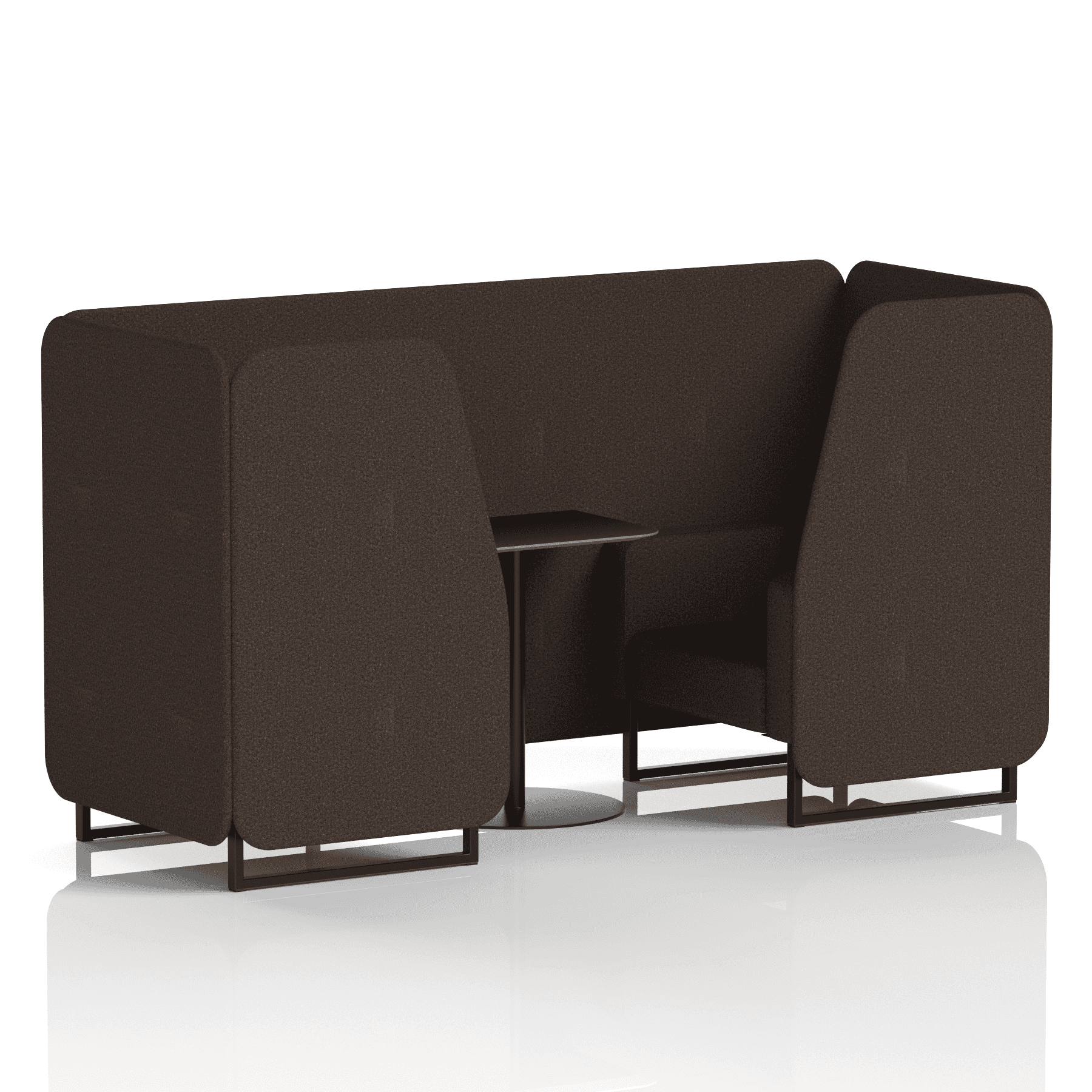 Brixworth Booth With Black Legs And Black Table In Single Tone 6 Seater Calculus Panels And Sofa Band 2 - X2