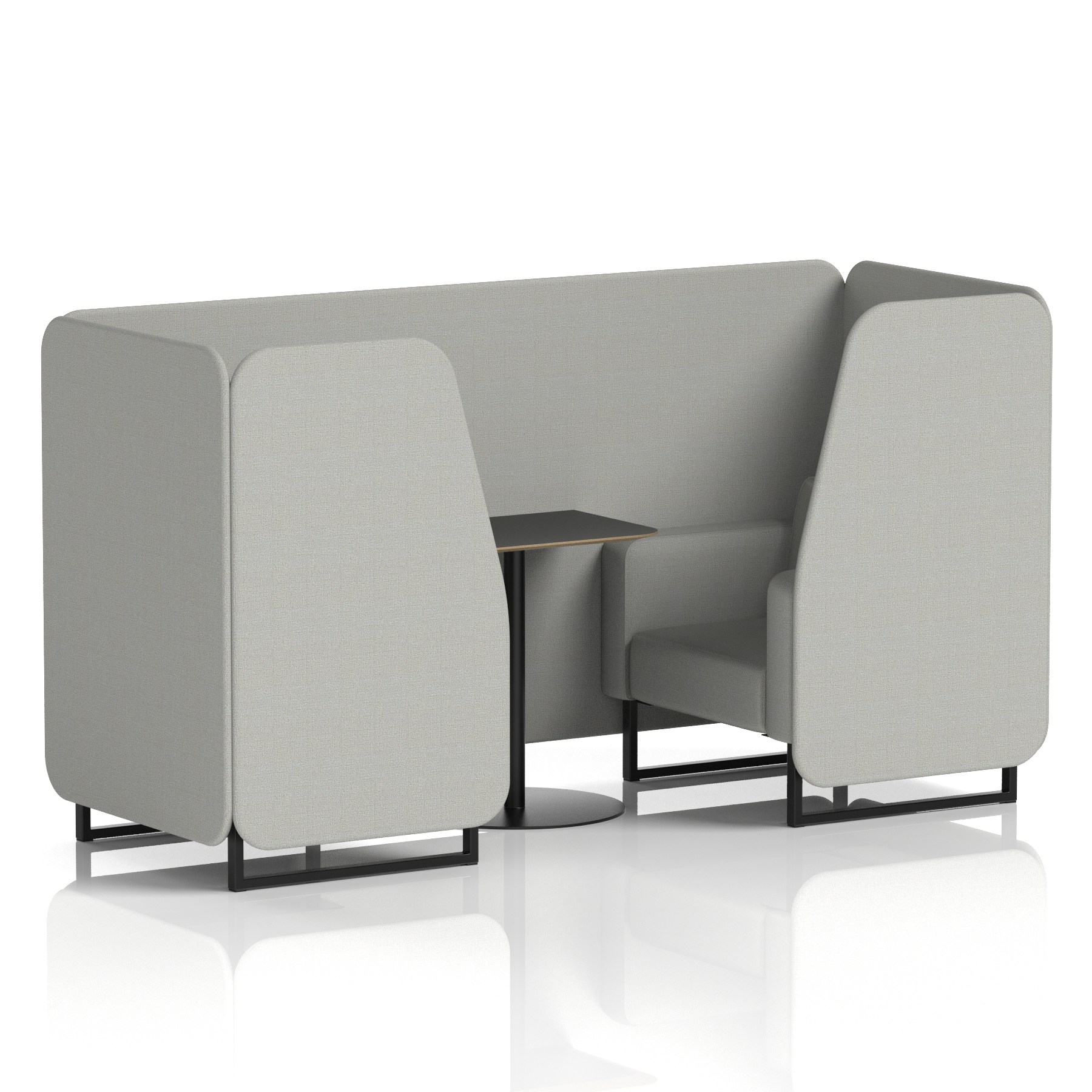 Brixworth Booth With Black Legs And Black Table In Single Tone 2 Seater Number Panels And Sofa Band 2 - X2