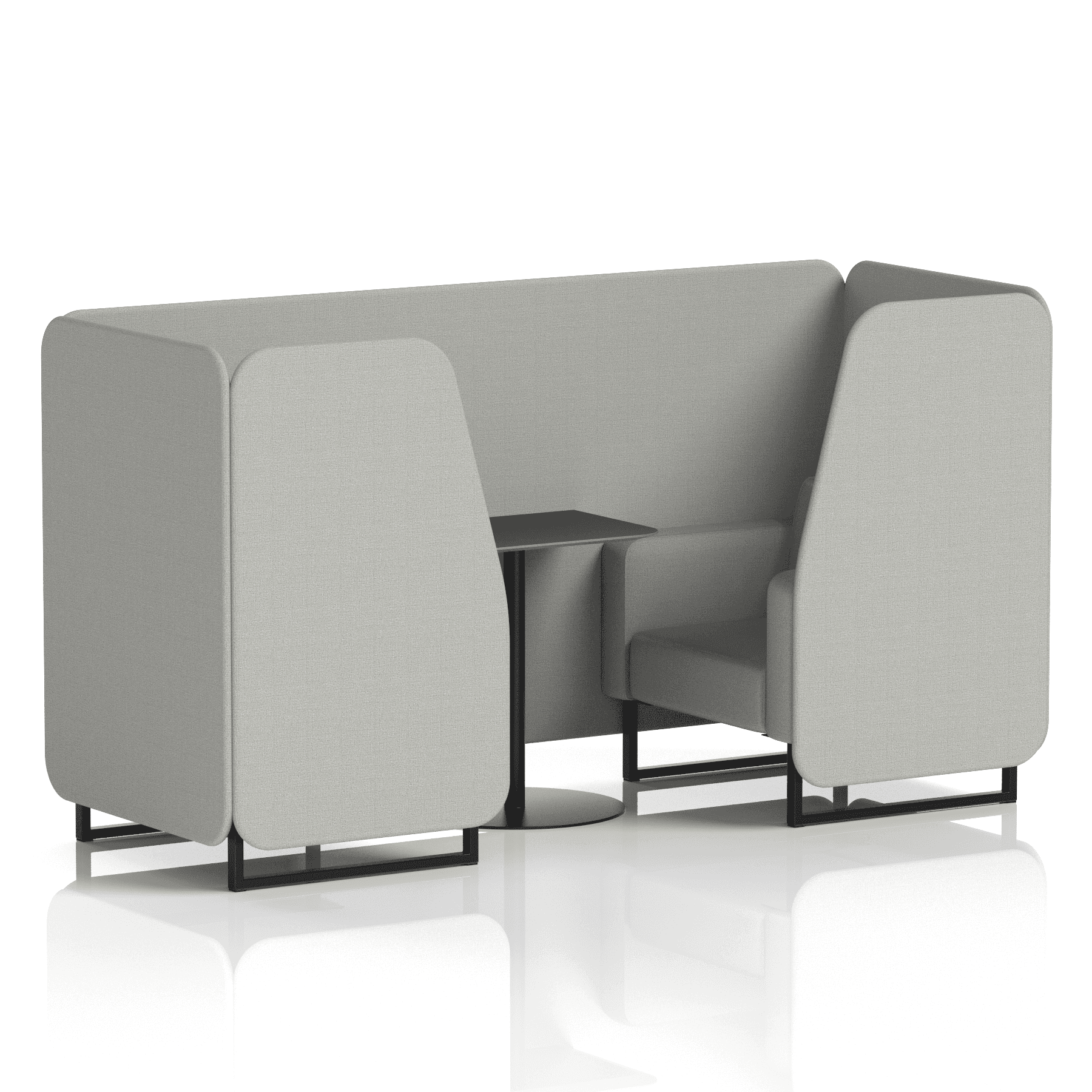 Brixworth Booth With Black Legs And Black Table In Single Tone 2 Seater Number Panels And Sofa Band 2 - X2