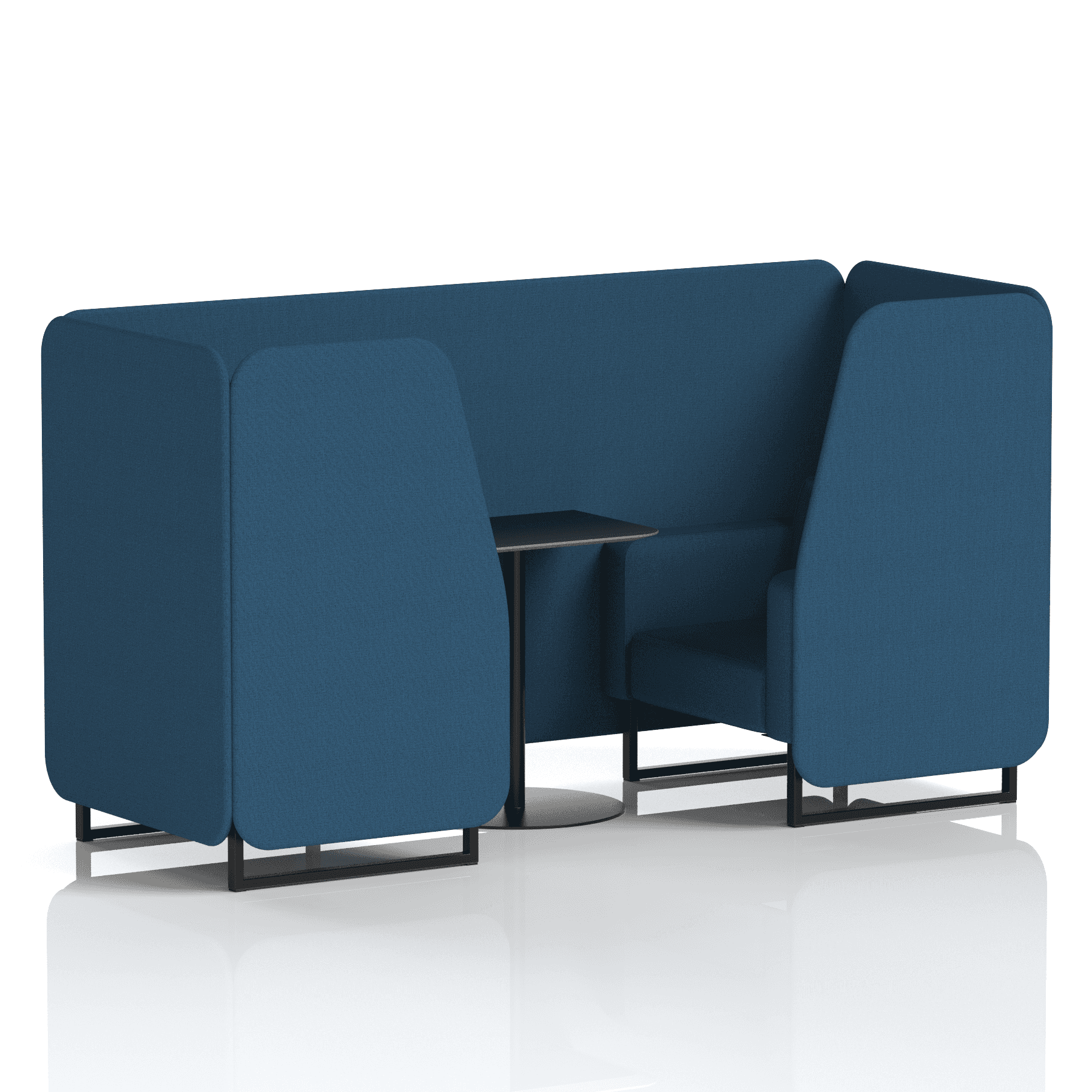 Brixworth Booth With Black Legs And Black Table In Single Tone 4 Seater Number Panels And Sofa Band 2 - X2