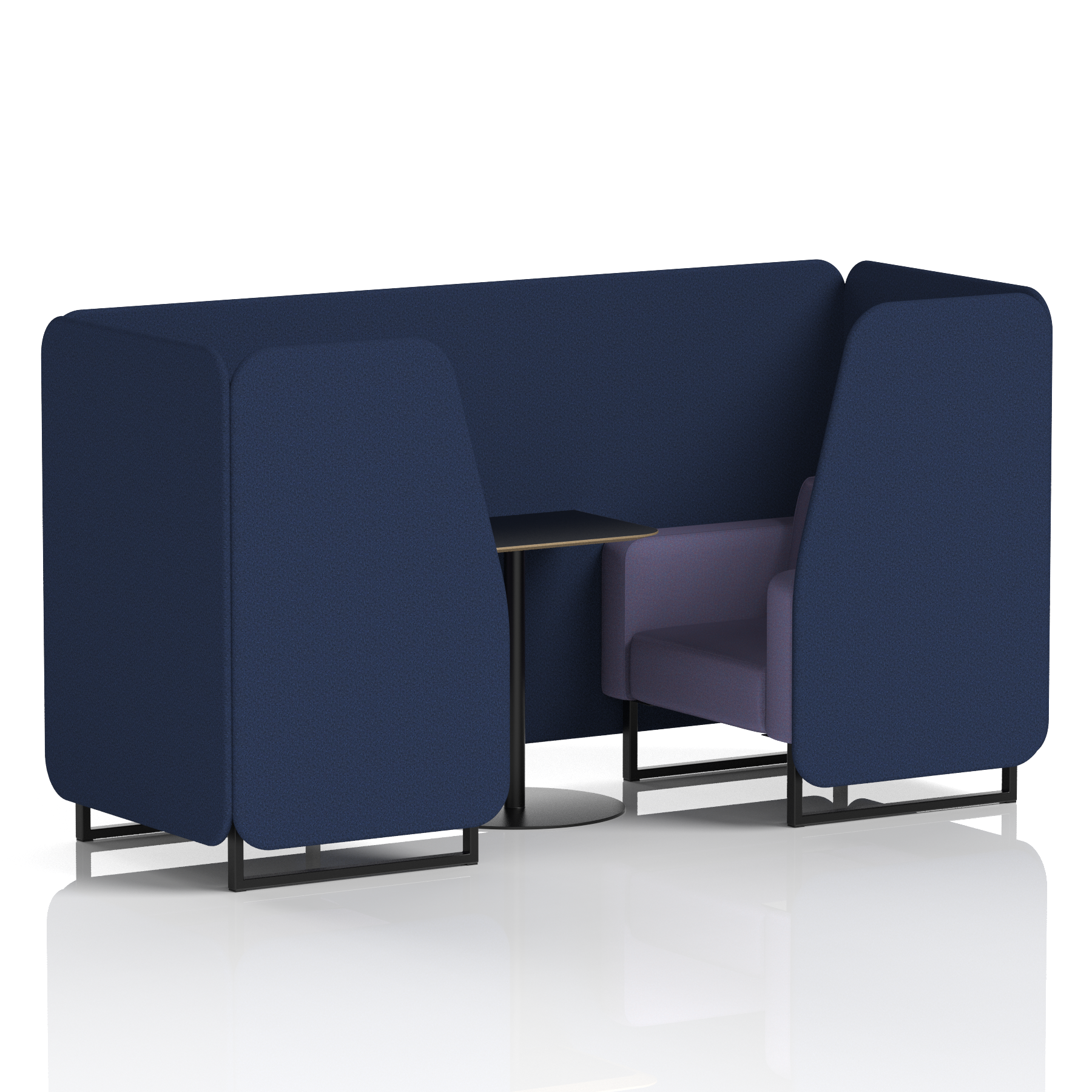 Brixworth Booth With Black Legs And Black Table In Two Tone 4 Seater Arithmetic Panels And Number Sofa  
