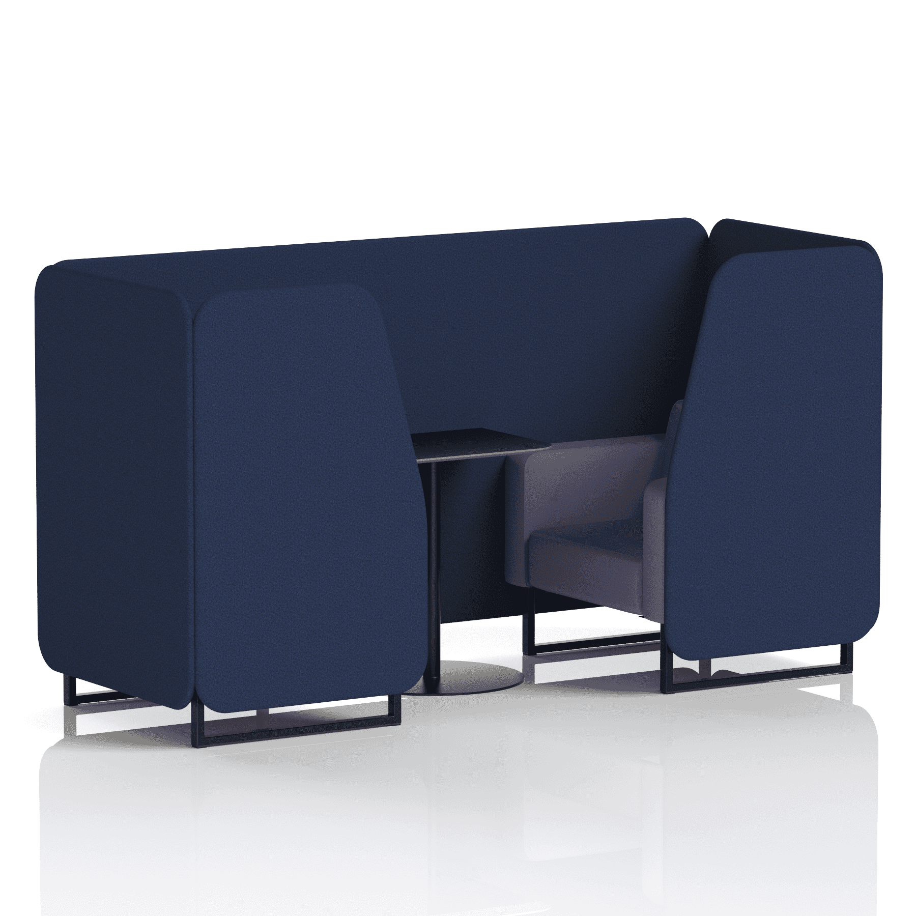 Brixworth Booth With Black Legs And Black Table In Two Tone 4 Seater Arithmetic Panels And Number Sofa  