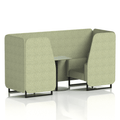 Brixworth Booth With Black Legs And Grey Table In Single Tone 4 Seater Burnish Panels And Sofa Band 1 - Rivet